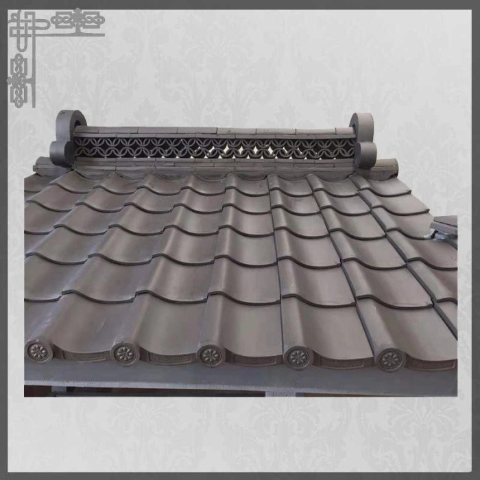 Asian Style Ceramic Japanese Roof Tiles Temple 310mm Traditional